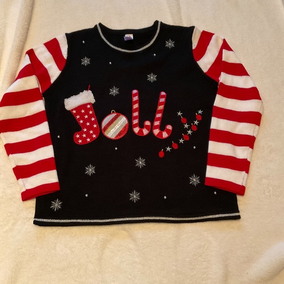 Christmas sweater “Jolly” Size Large (12-14) - Picture 1 of 5
